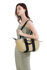 Boho Bag, Woven Straw Handbag, Jose Bag - Wild Rose Boho