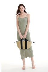 Boho Bag, Woven Straw Handbag, Jose Bag - Wild Rose Boho