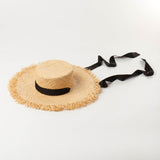 Boho Hat, Sun Hat, Beach Hat, Raffia Hat, Beige Holiday - Wild Rose Boho