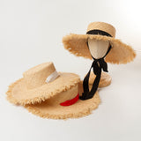 Boho Hat, Sun Hat, Beach Hat, Raffia Hat, Beige Holiday - Wild Rose Boho