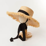 Boho Hat, Sun Hat, Beach Hat, Raffia Hat, Beige Holiday - Wild Rose Boho