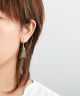 Boho Earrings, Dangle Earrings, Blue and Green Trapezoid - Wild Rose Boho