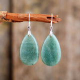 Boho Earrings, Dangle Earrings, Green Aventurine - Wild Rose Boho