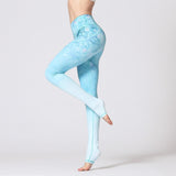 Boho Yoga Legging, Printed Tight, Blue Water - Wild Rose Boho
