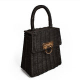 Boho Bag, Woven Straw Handbag, Vida Bag - Wild Rose Boho