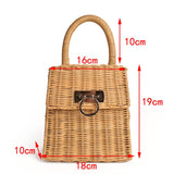 Boho Bag, Woven Straw Handbag, Vida Bag - Wild Rose Boho