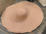Boho Hat, Sun Hat, Beach Hat, Extra Large Wide Brim, Straw Hat, White, Brown and 4 colors (Soft, 25 cm) - Wild Rose Boho