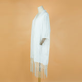 Boho Robe, Beach Robe, White Dream Catcher - Wild Rose Boho