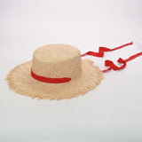 Boho Hat, Sun Hat, Beach Hat, Raffia Hat, Beige Holiday - Wild Rose Boho