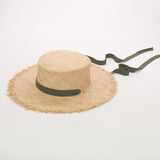 Boho Hat, Sun Hat, Beach Hat, Raffia Hat, Beige Holiday - Wild Rose Boho
