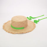 Boho Hat, Sun Hat, Beach Hat, Raffia Hat, Beige Holiday - Wild Rose Boho