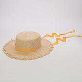 Boho Hat, Sun Hat, Beach Hat, Raffia Hat, Beige Holiday - Wild Rose Boho