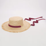 Boho Hat, Sun Hat, Beach Hat, Raffia Hat, Beige Holiday - Wild Rose Boho