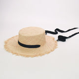 Boho Hat, Sun Hat, Beach Hat, Raffia Hat, Beige Holiday - Wild Rose Boho