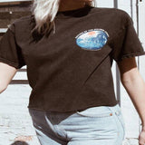 Boho t Shirts, Vintage t Shirt, California, Golden Coast in Black