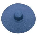 Boho Hat, Sun Hat, Beach Hat, Extra Large Wide Brim, Straw Hat, Black, White, Blue, Navy and more 19 colors (Soft, 25 cm) - Wild Rose Boho