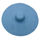 Boho Hat, Sun Hat, Beach Hat, Extra Large Wide Brim, Straw Hat, Black, White, Blue, Navy and more 19 colors (Soft, 25 cm) - Wild Rose Boho
