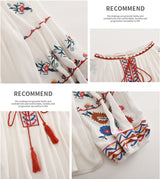 Boho Blouse, Embroidery Cotton in White - Wild Rose Boho