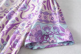 Maxi Dress, Boho Dress, Sundress, Wild Floral in Purple Lavender - Wild Rose Boho