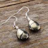 Boho Earrings, Dangle Earrings, Black Pyrite - Wild Rose Boho