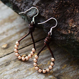 Boho Earrings, Dangle Earrings, Silver Bohemian Peal - Wild Rose Boho