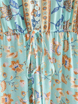 Maxi Dress, Boho Dress, Gown, Vacation in River Blue - Wild Rose Boho