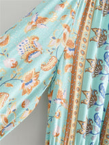 Maxi Dress, Boho Dress, Gown, Vacation in River Blue - Wild Rose Boho