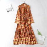 Maxi Dress, Boho Dress, Gown, Siren in Brown - Wild Rose Boho