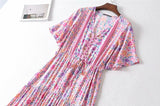 Maxi Dress, Boho Dress, Sundress, Wild Floral in Pink - Wild Rose Boho