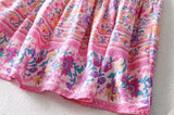 Maxi Dress, Boho Dress, Sundress, Wild Floral in Pink - Wild Rose Boho