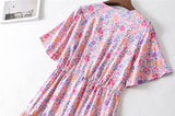 Maxi Dress, Boho Dress, Sundress, Wild Floral in Pink - Wild Rose Boho