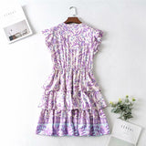 Mini Dress, Boho Dress, Sundress, Purple Lavender - Wild Rose Boho