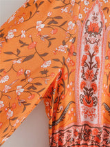 Mini Dress, Boho Dress, Sundress, Vacation in Orange Saffron - Wild Rose Boho