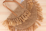 Boho Bag, Woven Straw Handbag, Rosalyn Tote - Wild Rose Boho