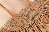 Boho Bag, Woven Straw Handbag, Rosalyn Tote - Wild Rose Boho
