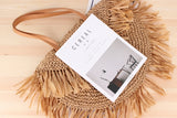 Boho Bag, Woven Straw Handbag, Rosalyn Tote - Wild Rose Boho