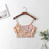 Boho 2 Piece Set, Matching Crop Top and Palazzo Pant, Wild Boho Square Pink - Wild Rose Boho