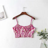 Boho 2 Piece Set, Matching Crop Top and Palazzo Pant, Wild Boho Square Purple - Wild Rose Boho