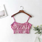 Boho 2 Piece Set, Matching Crop Top and Palazzo Pant, Wild Boho Square Purple - Wild Rose Boho