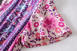 Maxi Dress, Boho Dress, Wild Floral, Fresh Pink Fuchsia - Wild Rose Boho