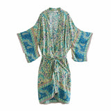 Boho Robe, Kimono Robe, Paisley in Blue - Wild Rose Boho