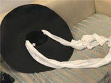 Boho Hat, Sun Hat, Beach Hat, Wide Brim Straw Hat, Classy White - Wild Rose Boho