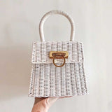 Boho Bag, Woven Straw Handbag, Vida Bag - Wild Rose Boho