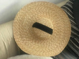 Boho Hat, Sun Hat, Beach Hat, Wide Brim Straw Hat 15 and 18 cm, Black and White Ribbon - Wild Rose Boho
