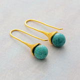 Boho Earrings, Dangle Earrings, Blue Lapis and Tiger Eye - Wild Rose Boho