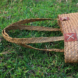 Boho Bag, Woven Straw Bag, Quinn Tote - Wild Rose Boho