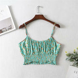 Boho 2 Piece Set, Matching Crop Top and Pant, Wild Floral in Mint Green - Wild Rose Boho