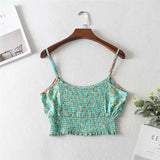 Boho 2 Piece Set, Matching Crop Top and Pant, Wild Floral in Mint Green - Wild Rose Boho