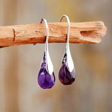 Boho Earrings, Dangle Earrings, Purple Amethyst and Red Jasper - Wild Rose Boho