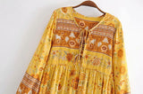 Boho Dress, Gown, Yellow Golden Celebration Rose - Wild Rose Boho